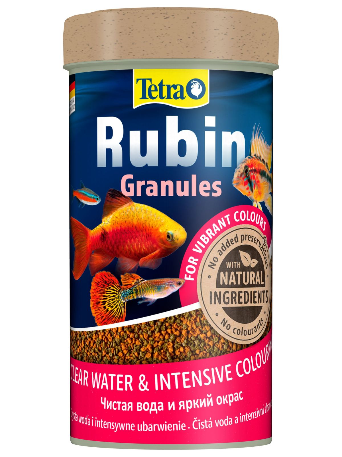 TetraRubin Granules корм в гранулах для улучшения окраса всех видов рыб 250 мл