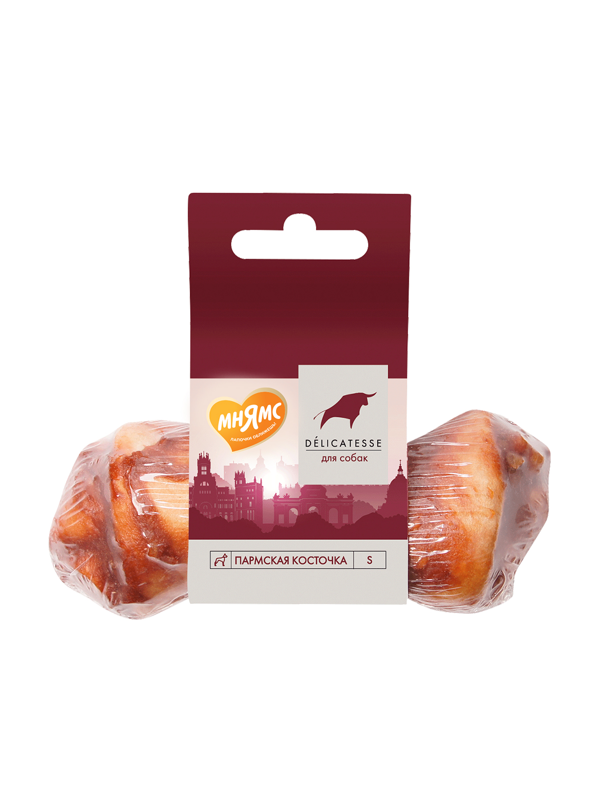 Лакомство Мнямс Деликатес Пармская косточка для собак размер S 35 г