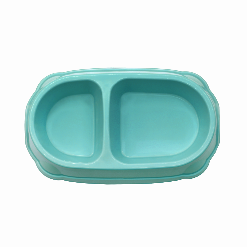 Миска для животных Моськи-Авоськи двойная 200 мл + 330 мл, голубая