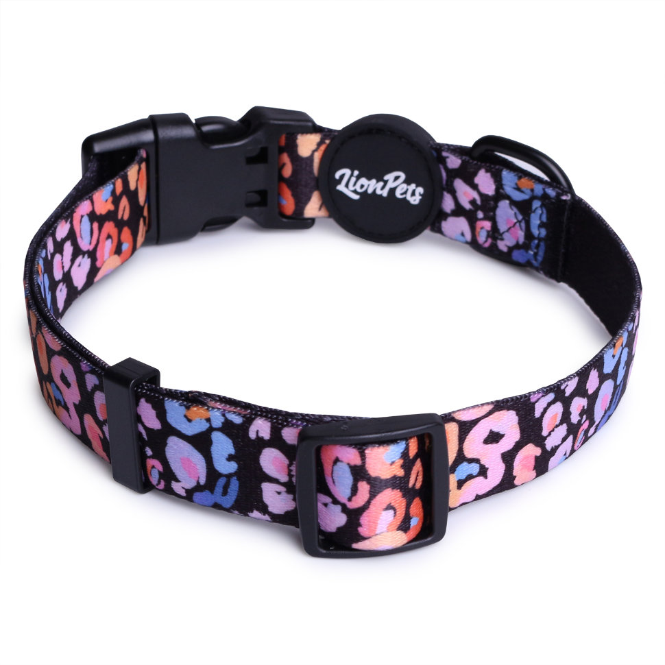 Ошейник для собак LionPets с рисунком из полиэстера LPO-00500-7 (Обхват 33-55 см, ширина 2,0 см)