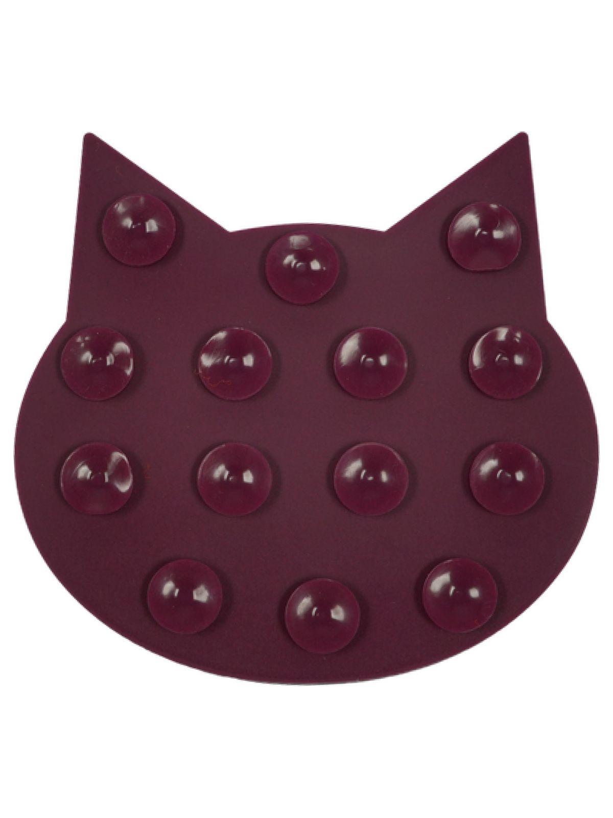 Лизательный коврик Mr.Kranch для медленного поедания силиконовый 12*12 см бордовый на присосках