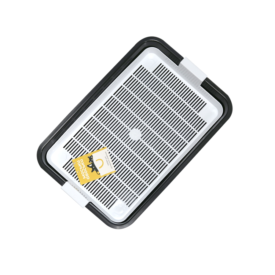 Моськи-Авоськи Туалет для кошек с сеткой, 40х26х6,5 см, черный