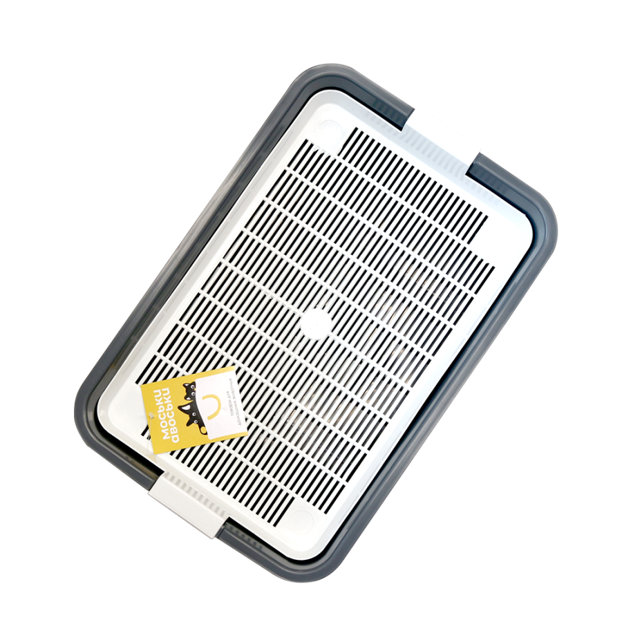 Моськи-Авоськи Туалет для кошек с сеткой, 40*26*6,5см, серый