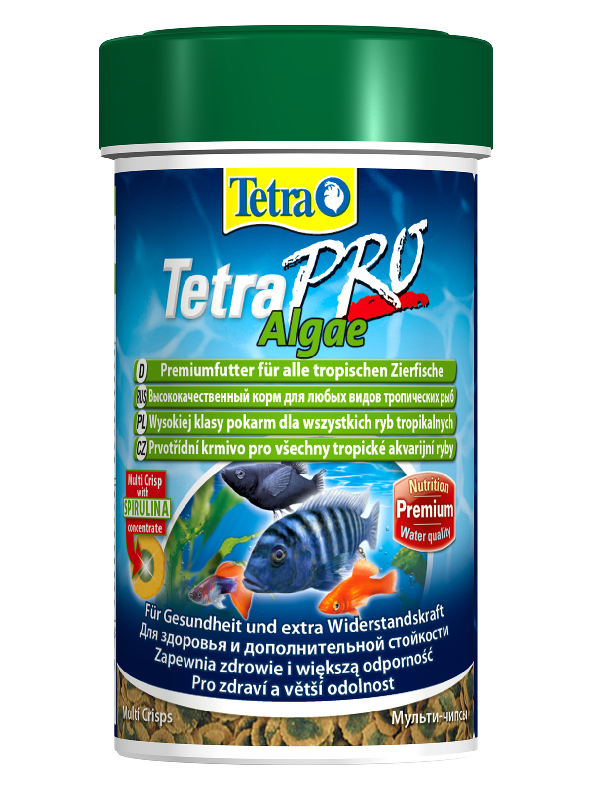 TetraPro Algae Crisps раст.корм для всех видов рыб в чипсах 100 мл