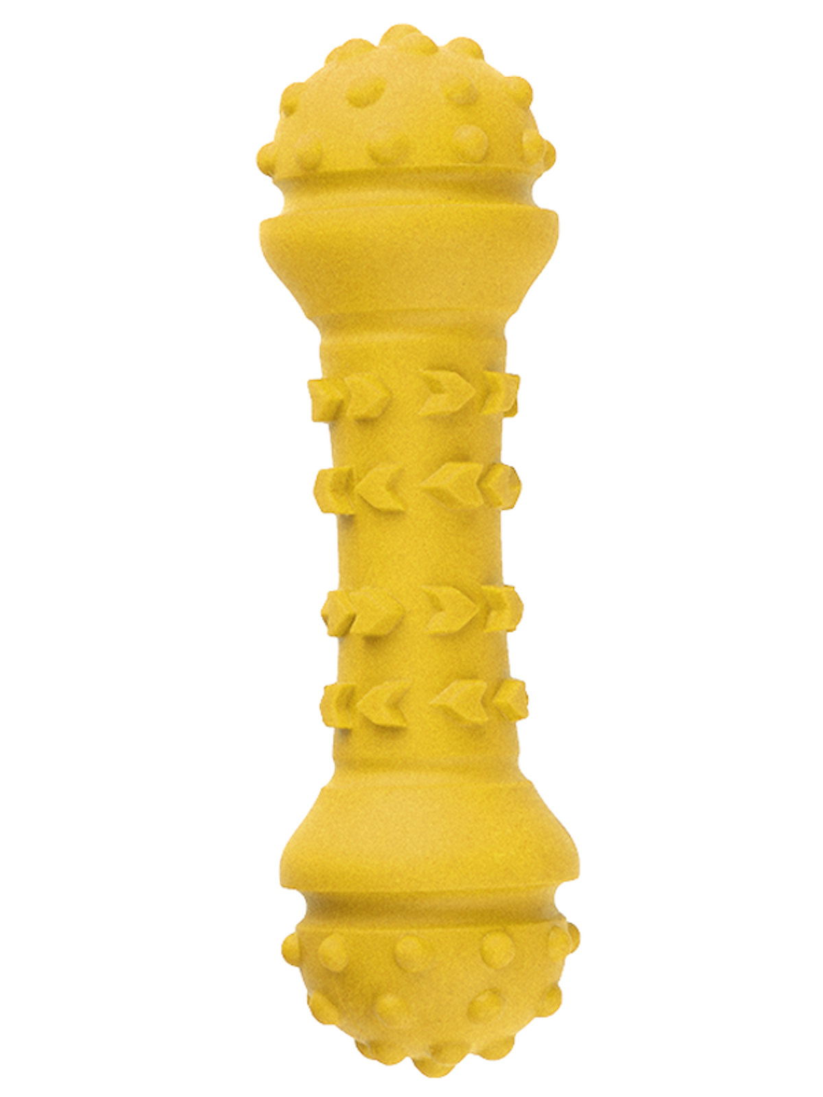 Игрушка Mr.Kranch для собак Гантель дентальная 18 см желтая с ароматом сливок