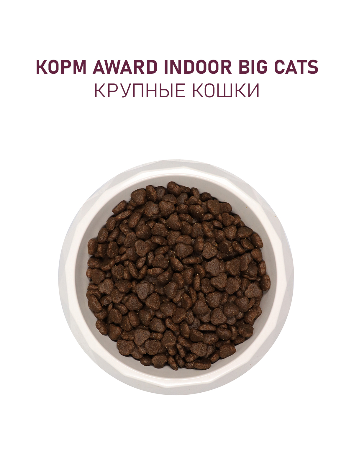 Сухой корм AWARD Indoor Big cats для взрослых домашних кошек крупных пород с говядиной и курицей с добавлением брокколи и юкки Шидигера 10кг