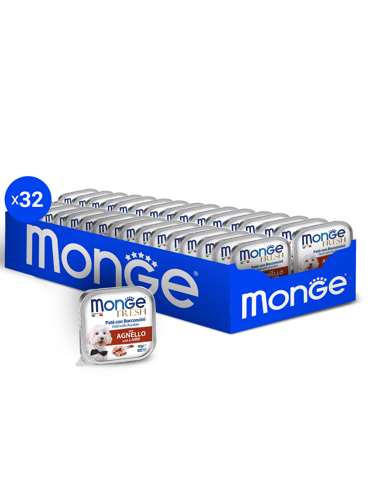 Влажный корм Monge Dog Fresh для собак, с ягненком, консервы 100 г