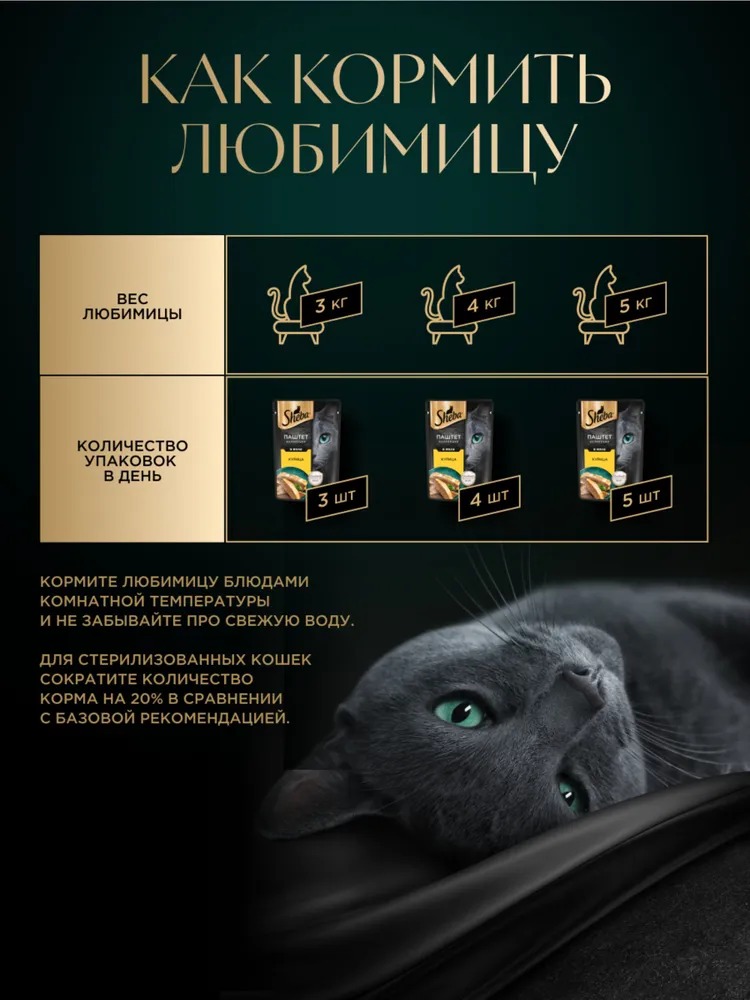 Sheba  Влажный корм для кошек паштет, с курицей, 75гр