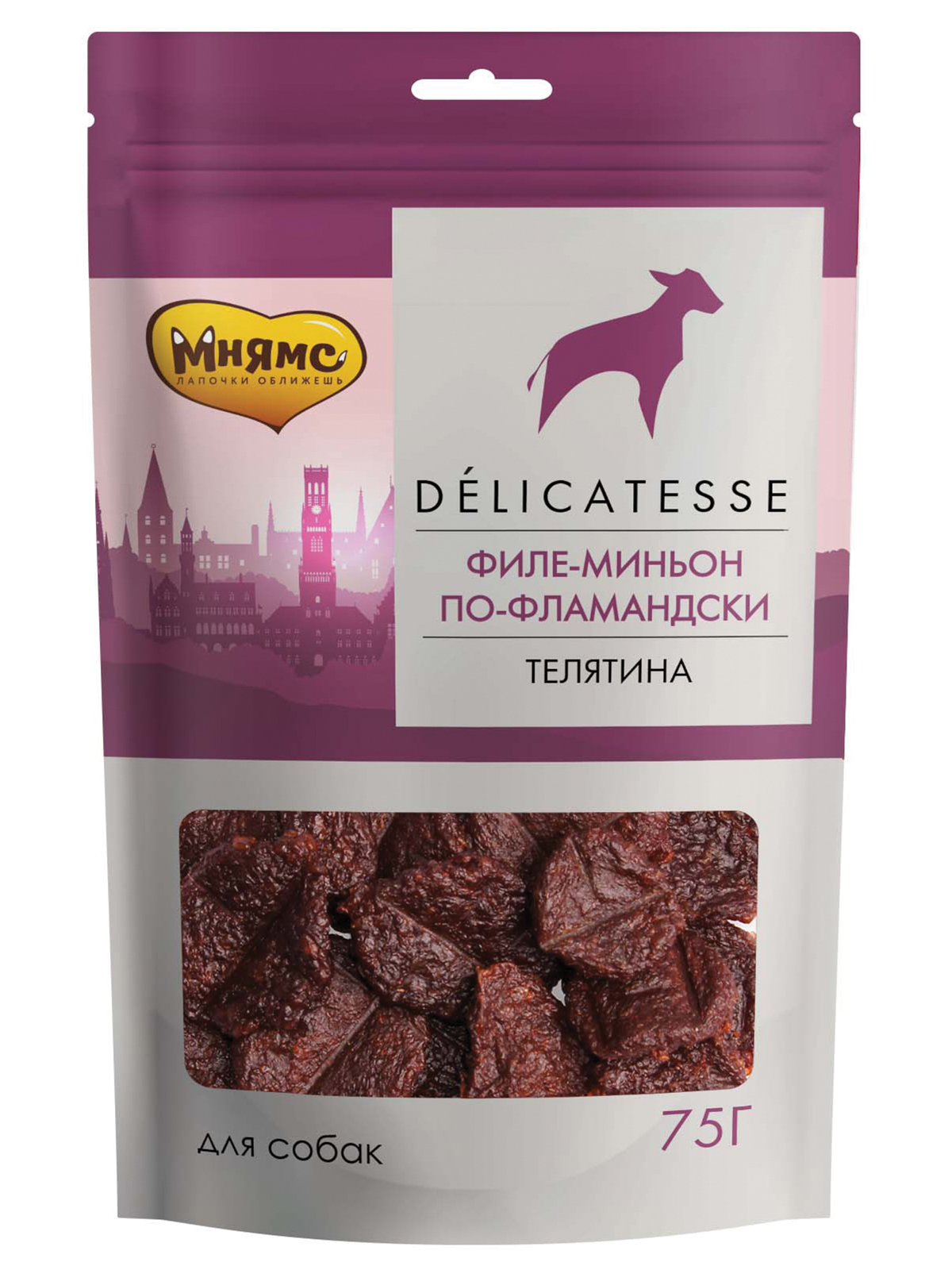 Лакомство Мнямс Деликатес "Филе миньон по-фламандски" для собак 75 г