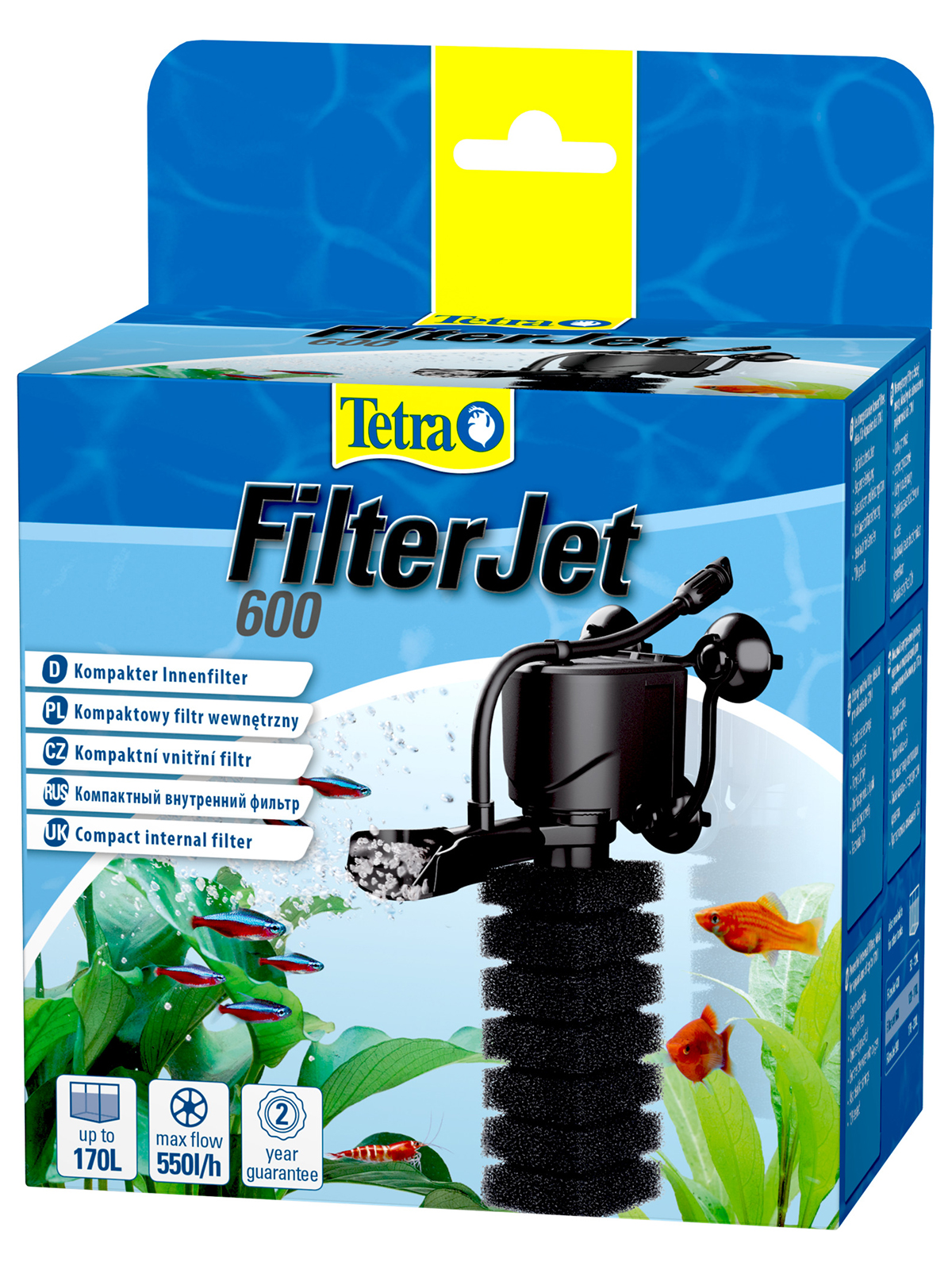 Tetra FilterJet 600 внутренний фильтр для аквариумов объемом 120 – 170 л