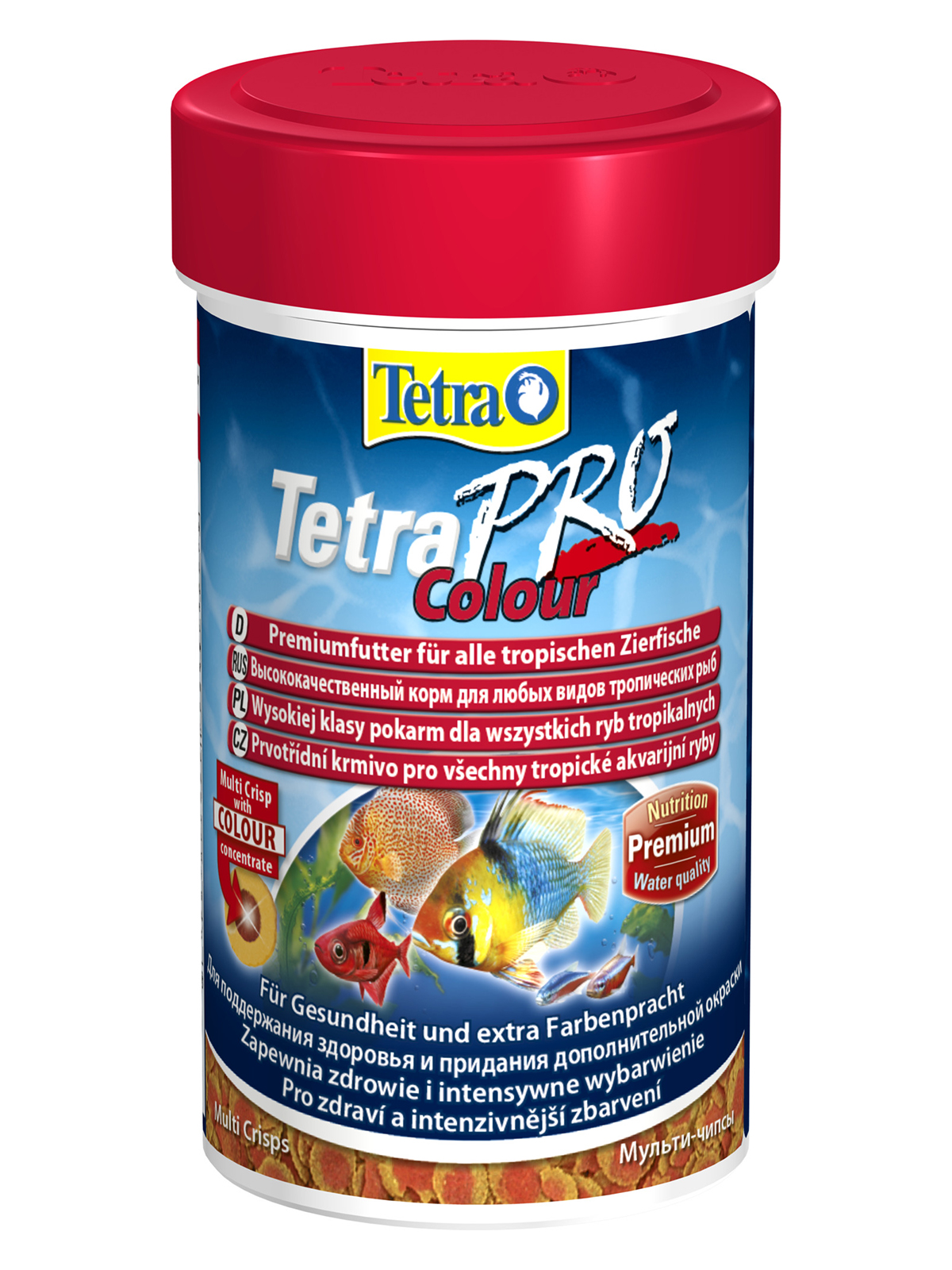 TetraPro Color Crisps корм-чипсы для улучшения окраса всех декоративных рыб 100 мл