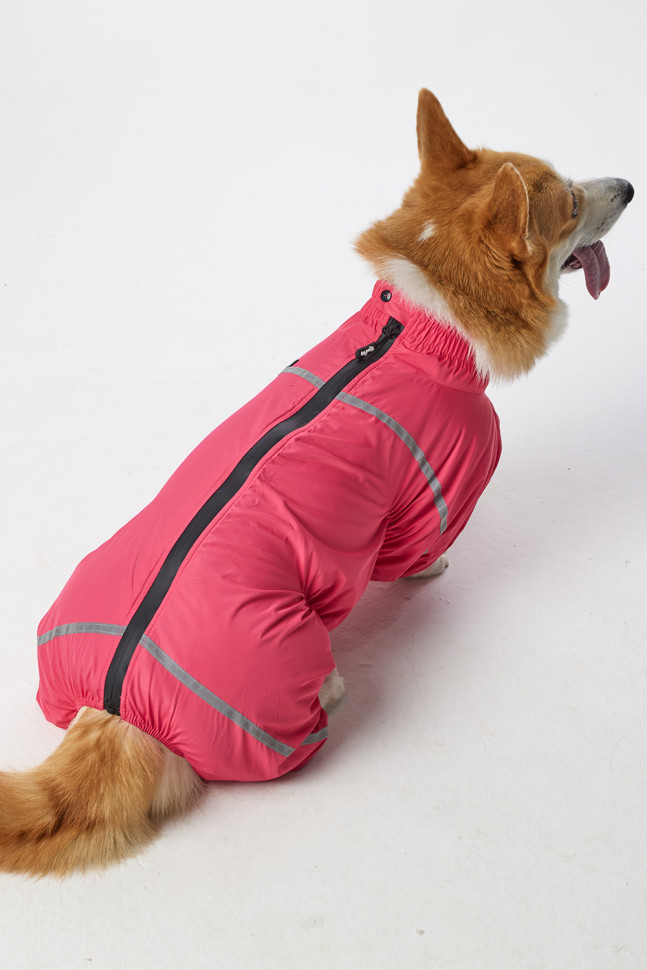 Дождевик LionPets Корги LPK-9125-58 на девочку Цвет: Розовый (девочка Размер 3 (спинка 53, обхват шеи 40-48, обхват груди 60-82))