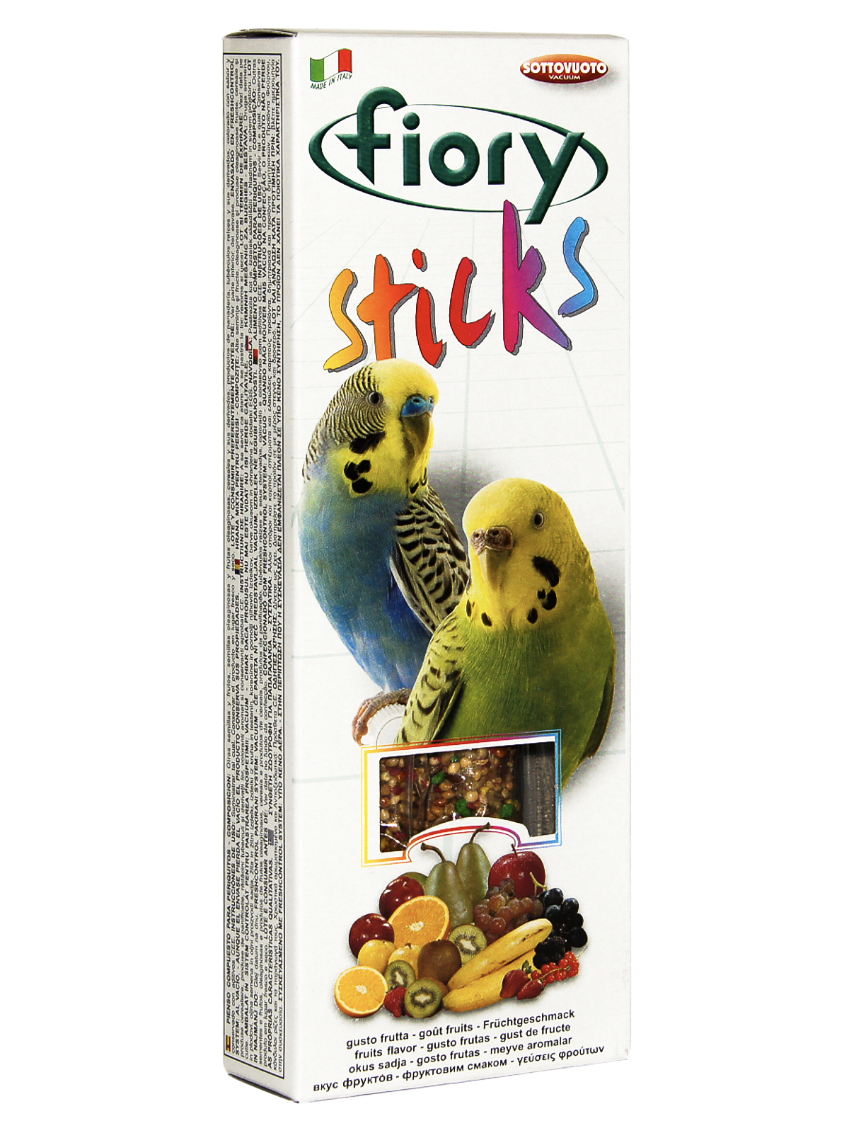 Лакомство Fiory Sticks палочки для попугаев, с фруктами 2х30 г