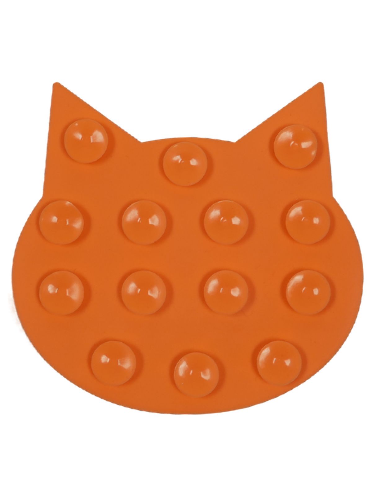 Лизательный коврик Mr.Kranch для медленного поедания силиконовый 12*12 см оранжевый на присосках