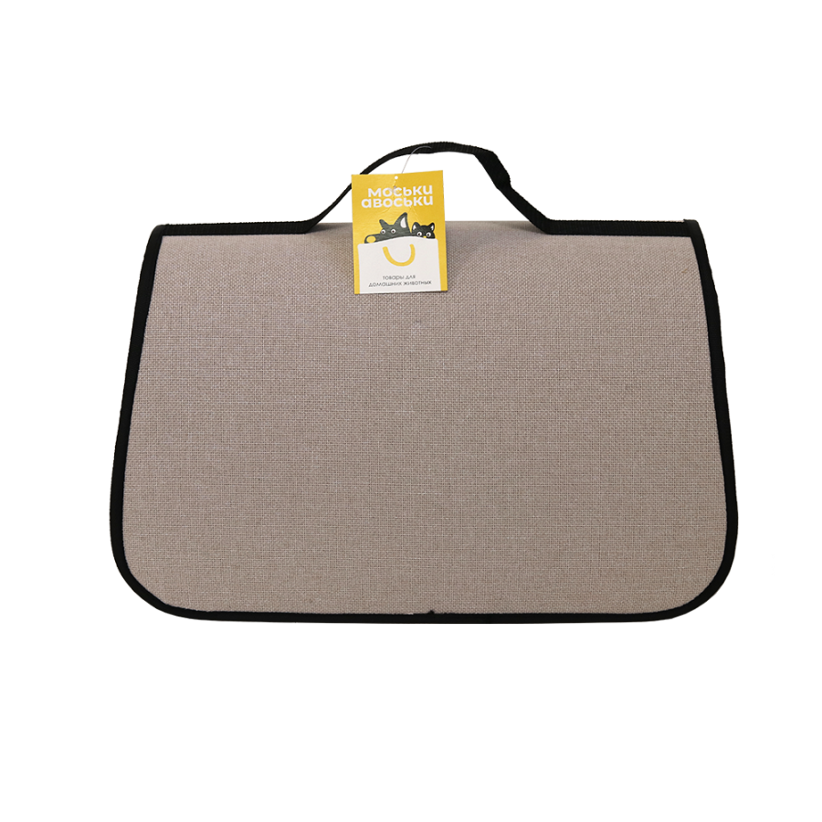 Моськи-Авоськи Сумка-переноска жёсткий каркас, раскладная,45х26х26,5 см, светло-бежевая