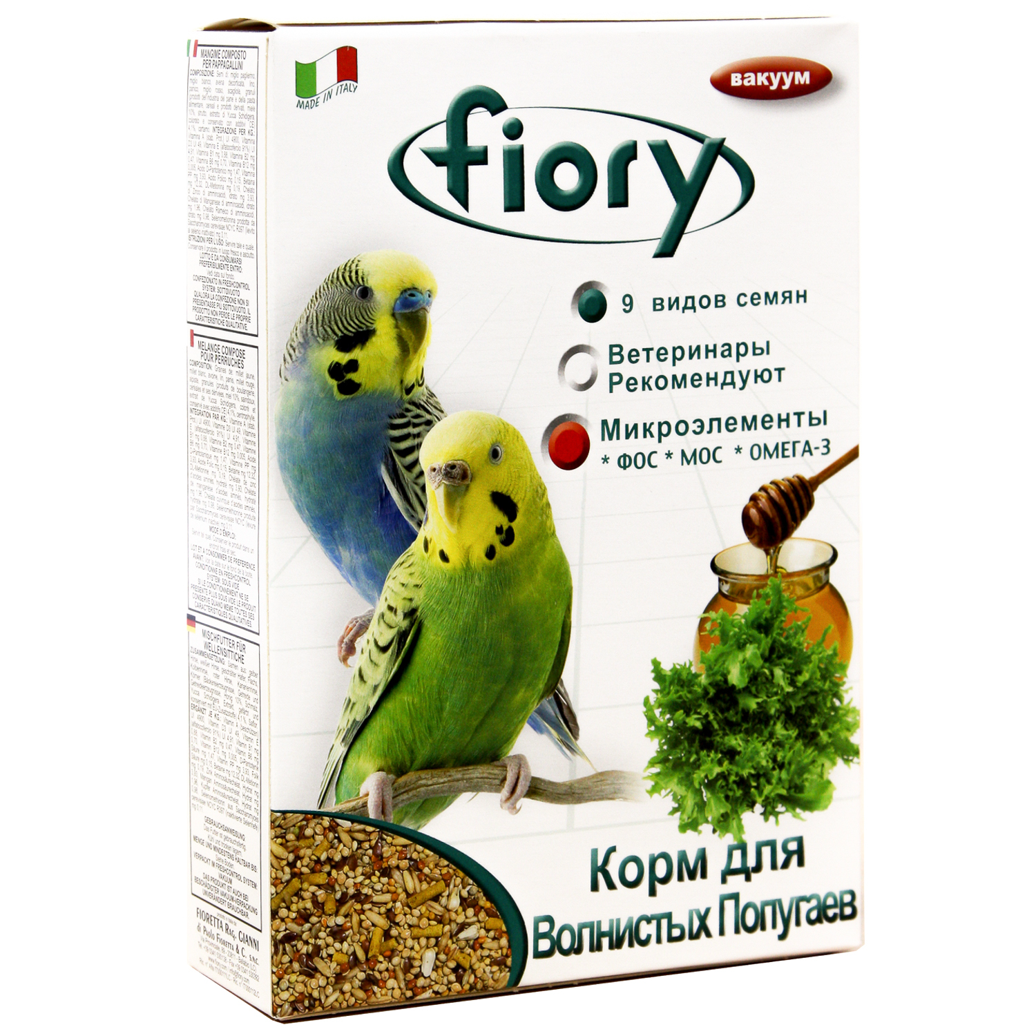 Корм Fiory Pappagallini для волнистых попугаев 400 г