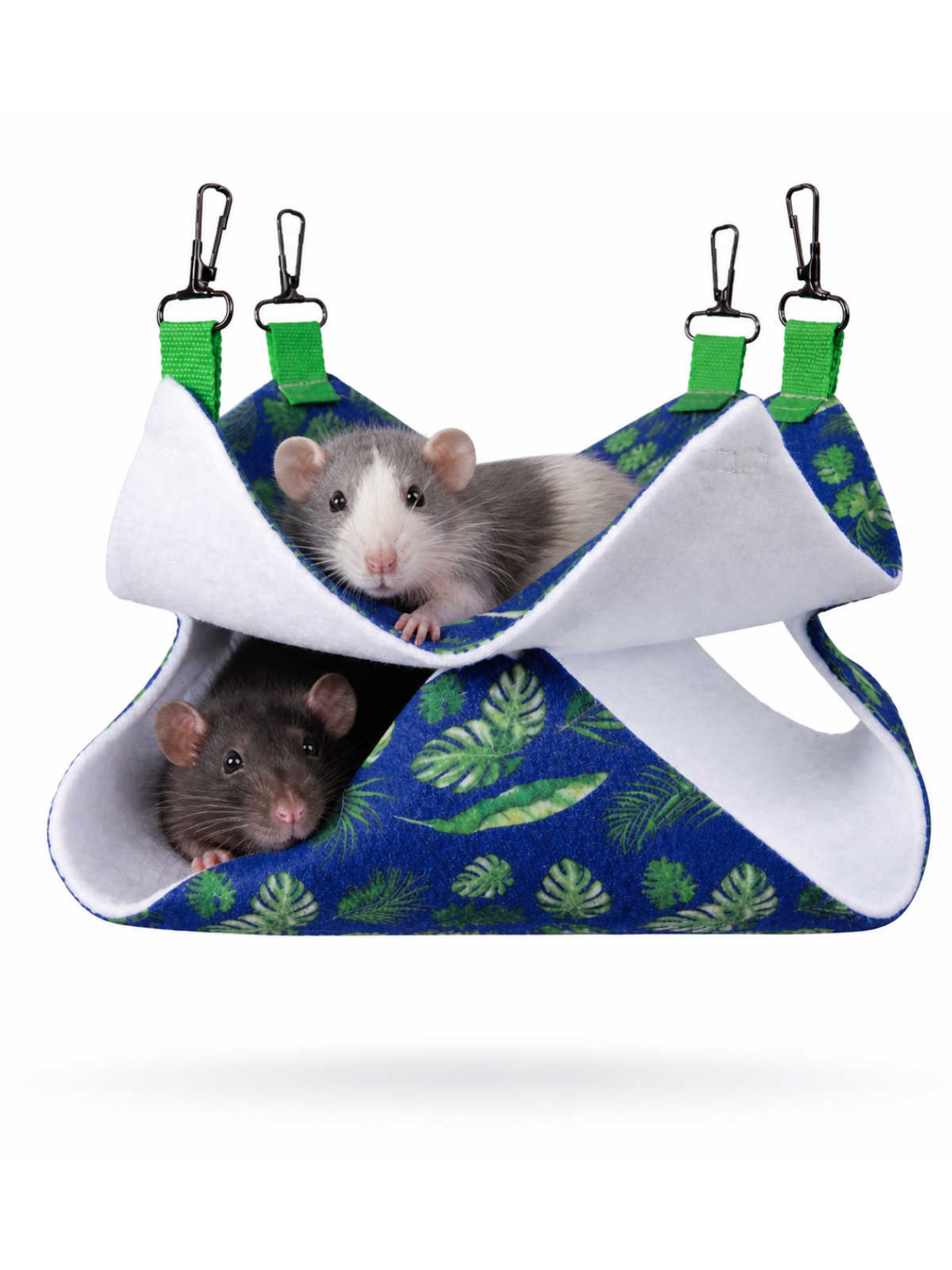 Гамак подвесной из фетра Bambini Pets  "Двухуровневый" для грызунов и хорьков 23*23*6 см