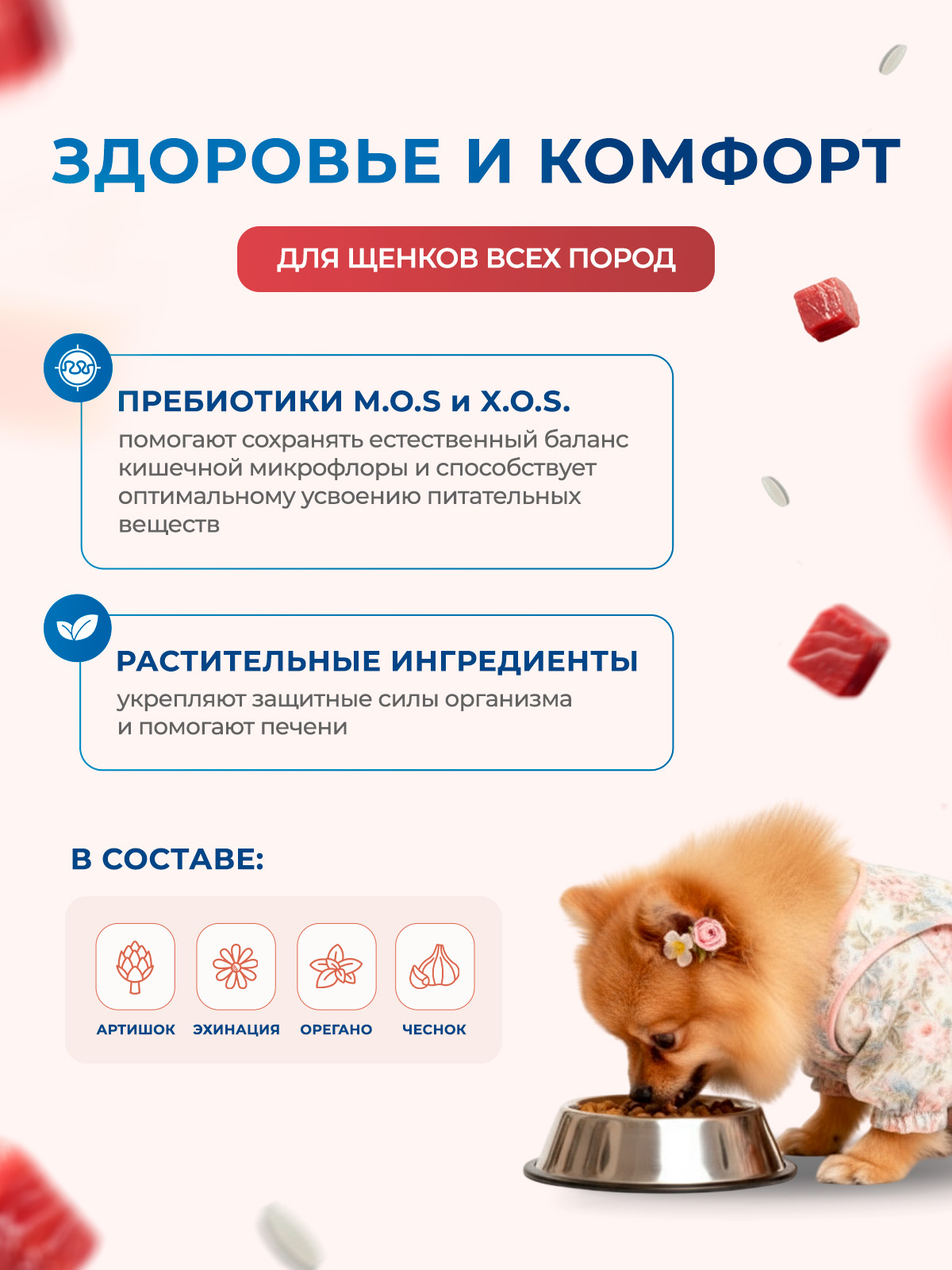 Monge Сухой корм для щенков всех пород, из ягненка с рисом 800 г