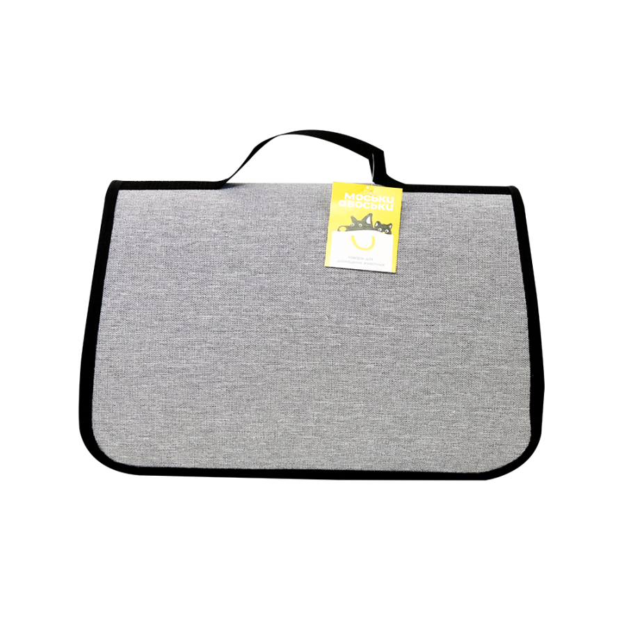 Моськи-Авоськи Сумка-переноска жёсткий каркас, раскладная, 51х28,5х29 см, серая