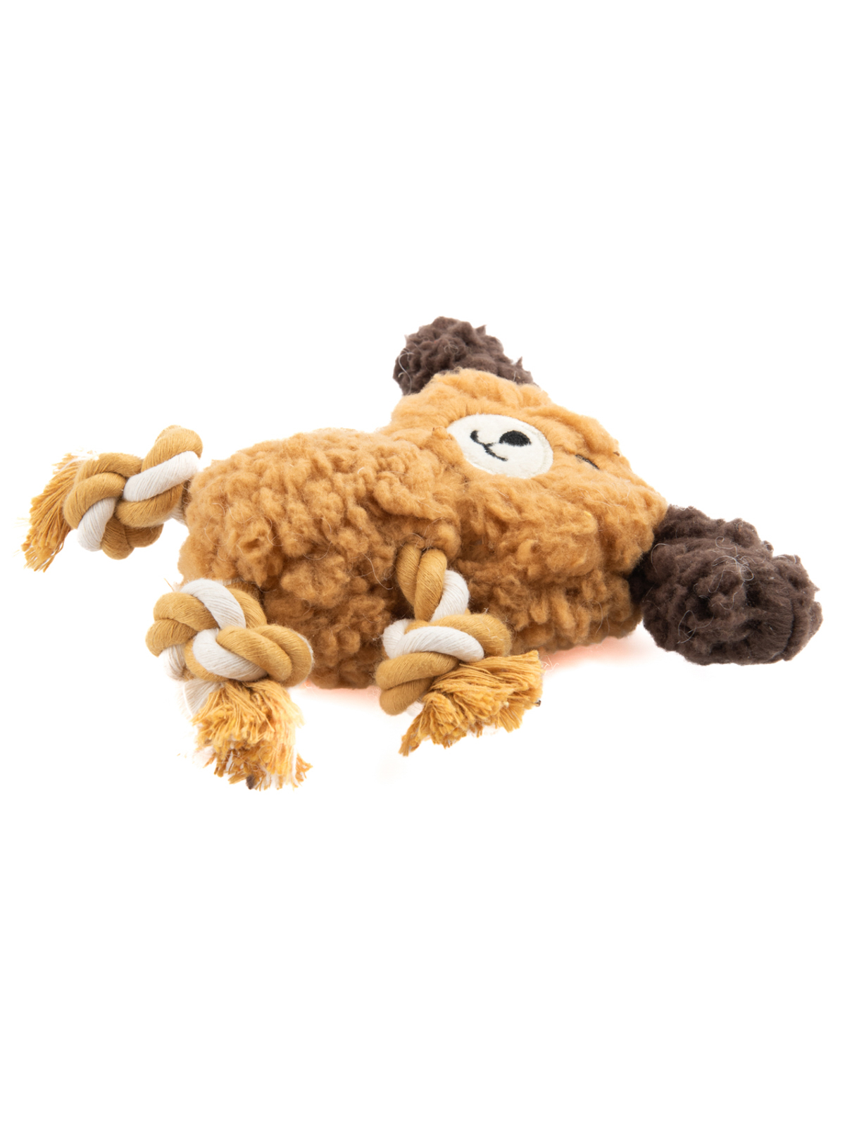 Aromadog Игрушка AROMADOG Rescue для собак Собачка с канатами 15 см с пищалкой, рыжий