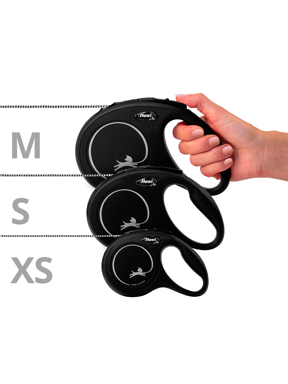 Flexi flexi рулетка New Classic XS (до 8 кг) 3 м трос черная 4000498022429