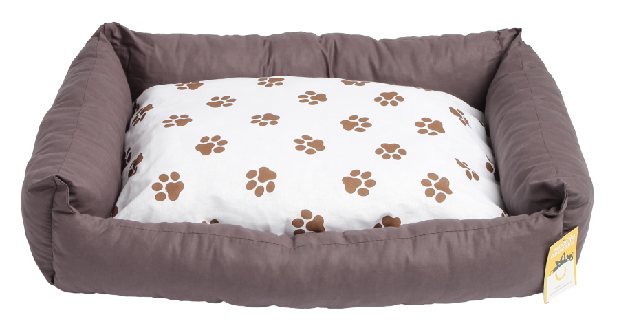 Моськи-Авоськи Лежанка СКАЗКА поплин ГРАФИТ/ЛАПКИ L 68х52х16