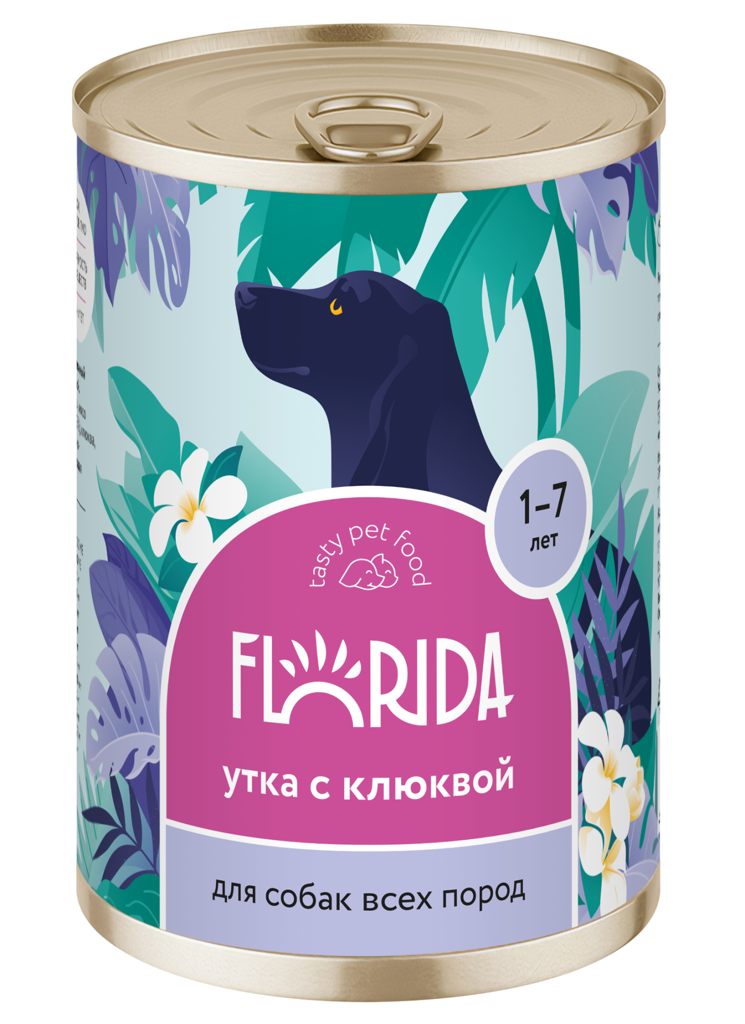 Florida Влажный корм для собак с уткой и клюквой 400гр-1шт 4640201674004 4606877833619