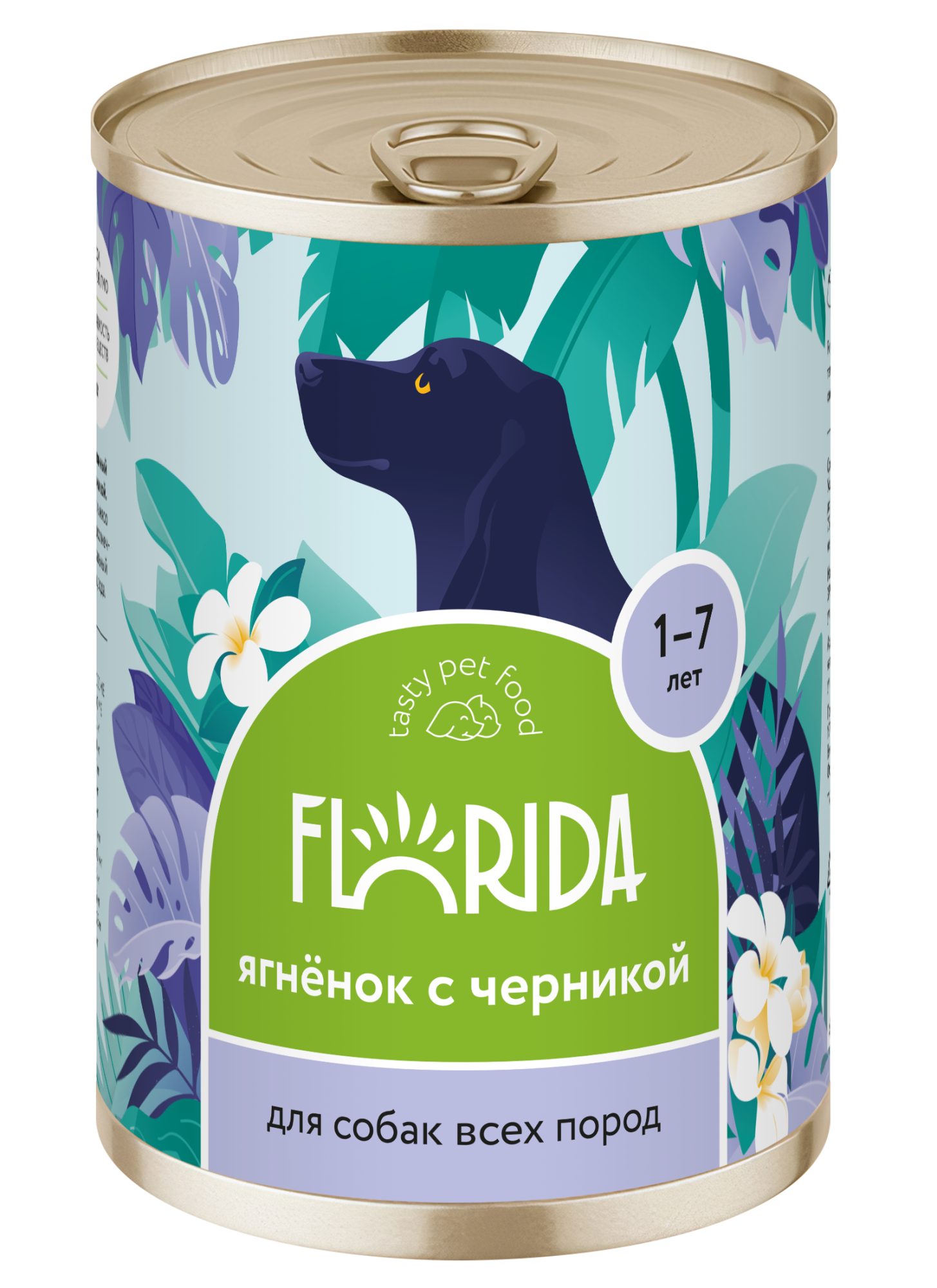 Florida Влажный корм для собак с ягненком и черникой 400гр-1шт 4607625759656