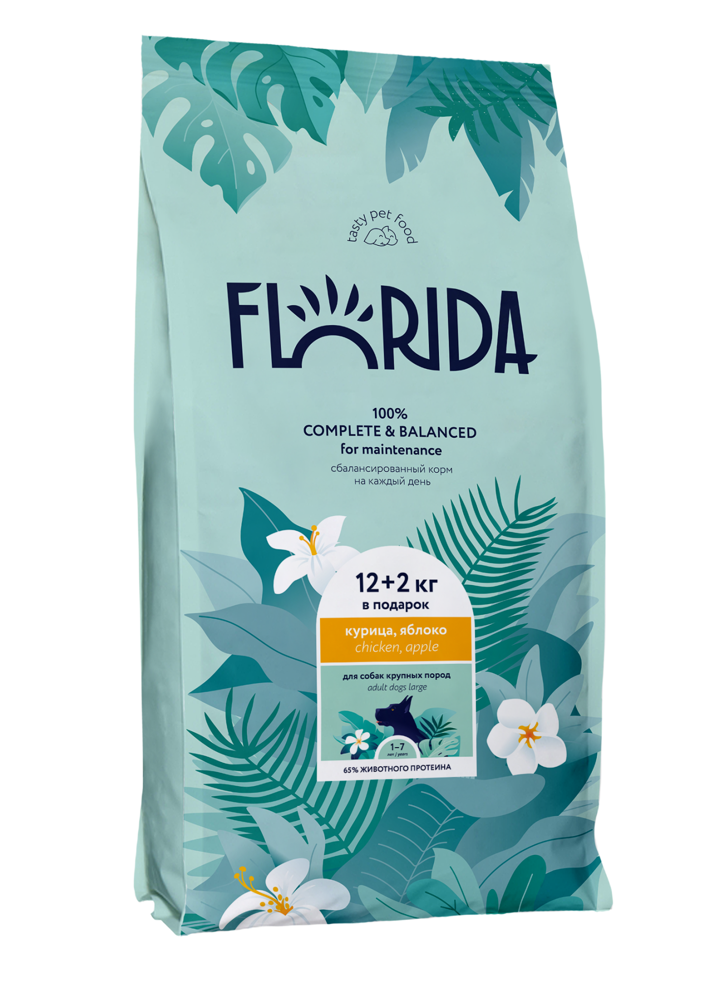 FLORIDA. Корм для крупных собак с курицей 14 кг 4618076920304