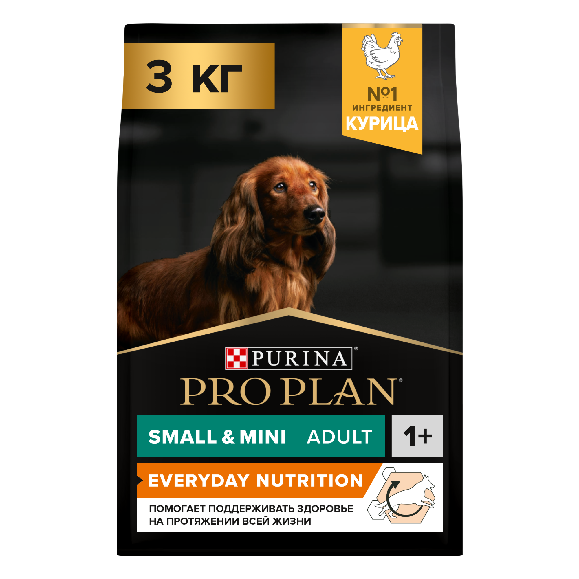 Сухой корм для собак PRO PLAN для мелких и карликовых пород с курицей, 3кг 7613035114920