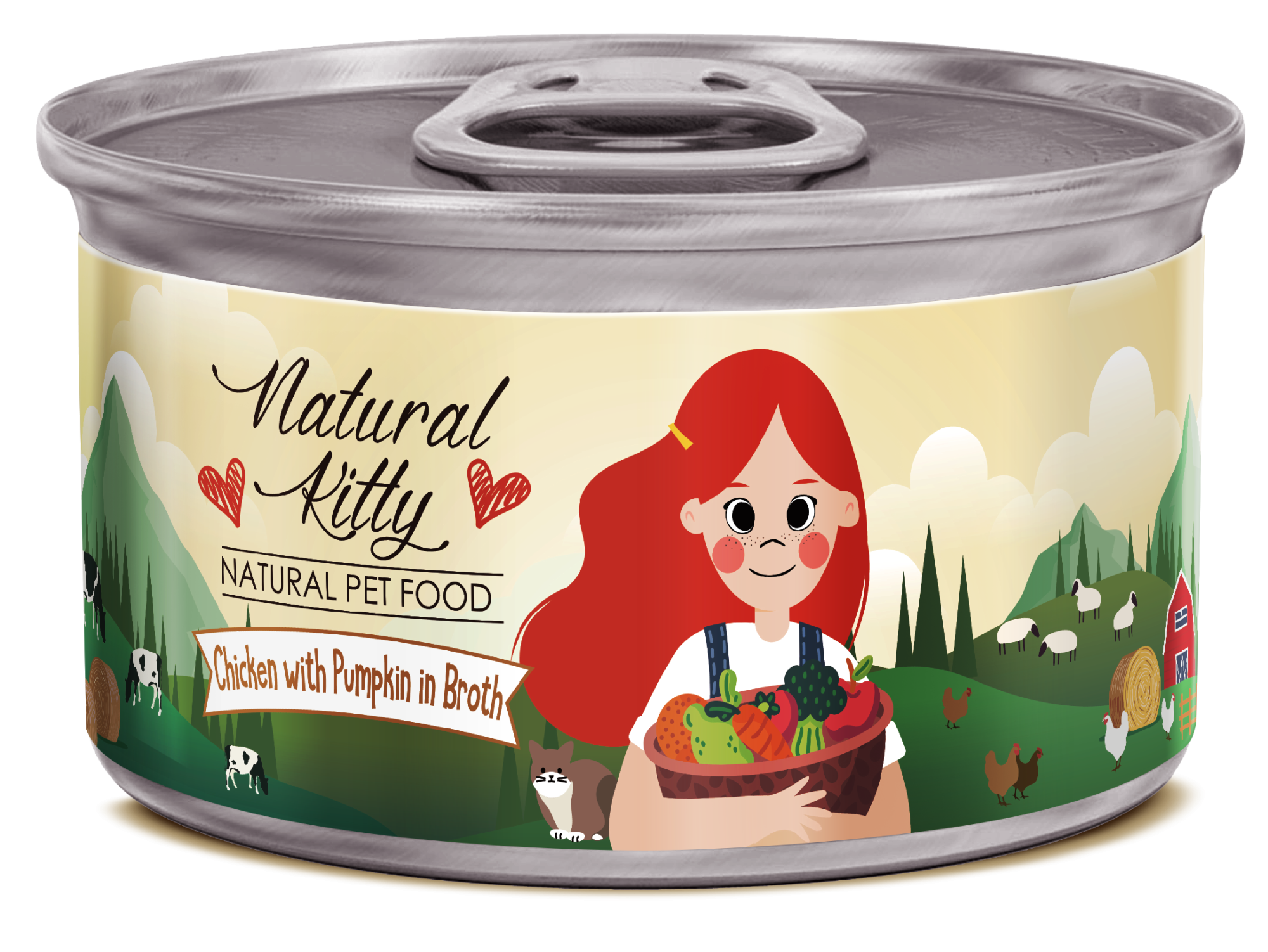 Петтрик Консервы Pettric Natural Kitty / Курица с тыквой в бульоне /Chicken with pumpkin in broth 80 г