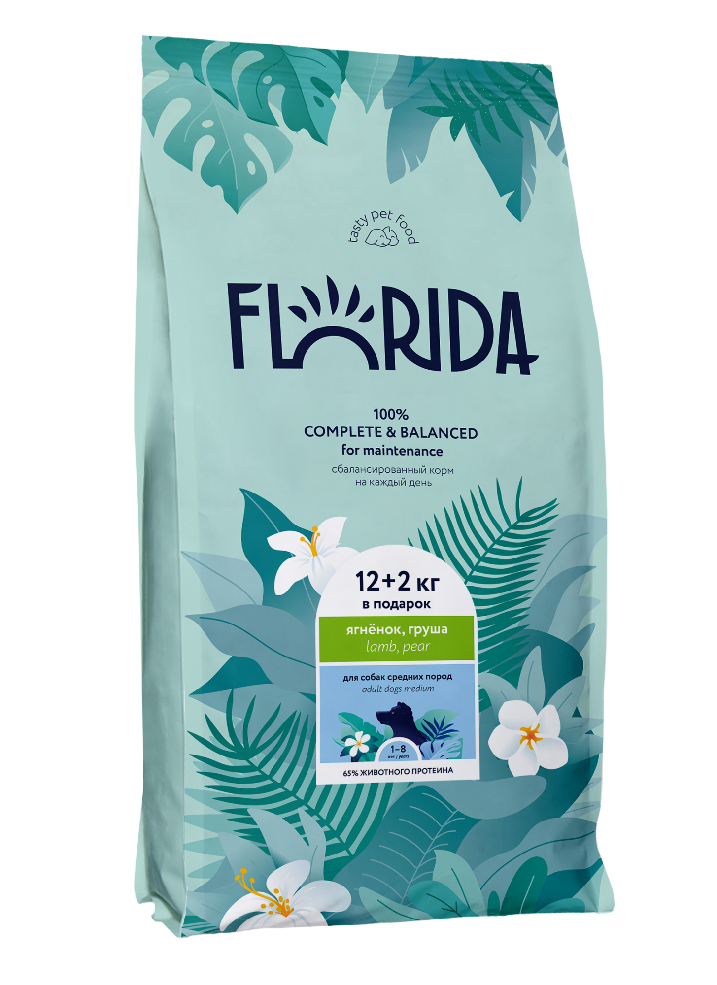 FLORIDA. Сухой корм для средних собак с ягненком 14 кг 4612750725827