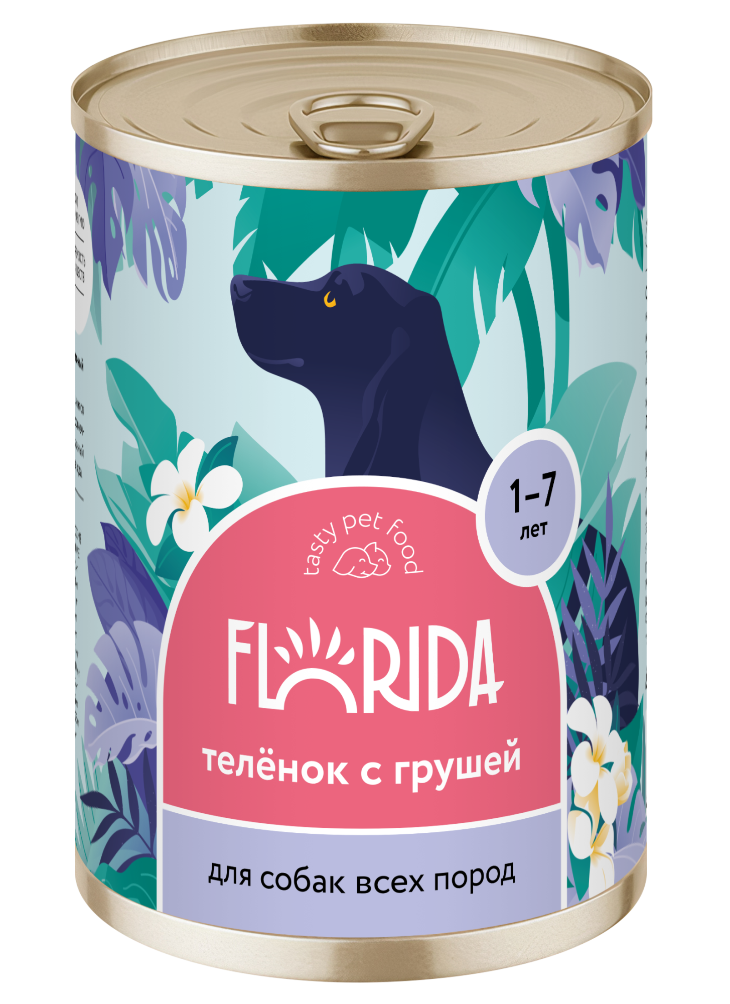 Florida Влажный корм для собак с теленком и грушей 400гр-1шт 4670236595432 4606239660204