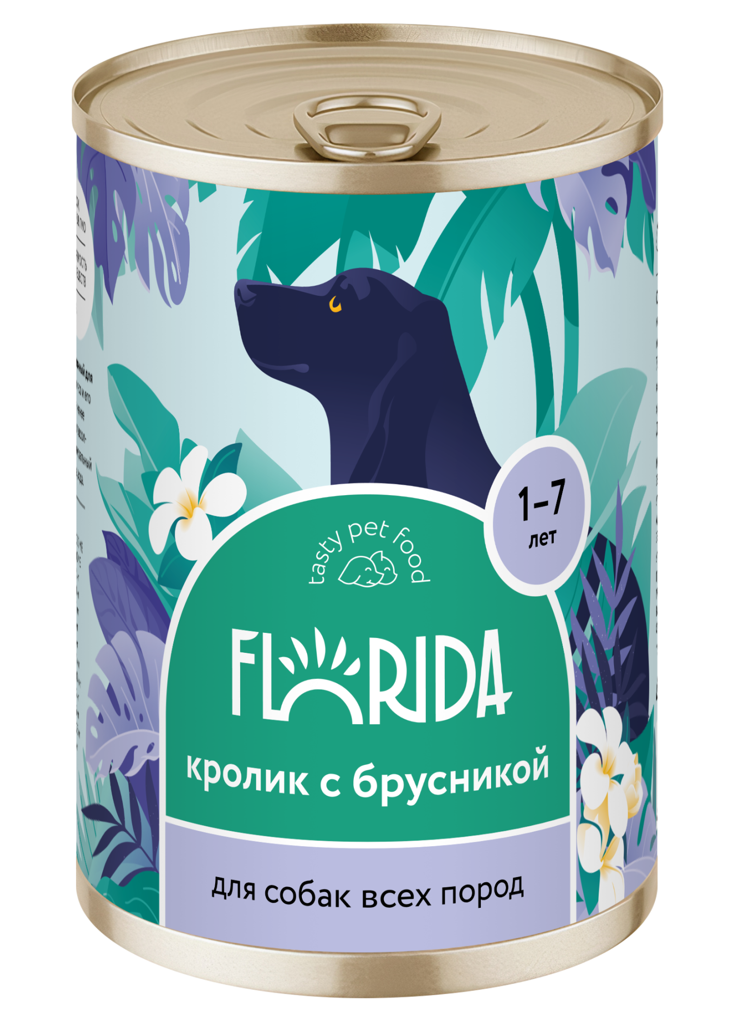 Florida Влажный корм для собак с кроликом и брусникой 400гр-1шт 4640201674059 4608449788709