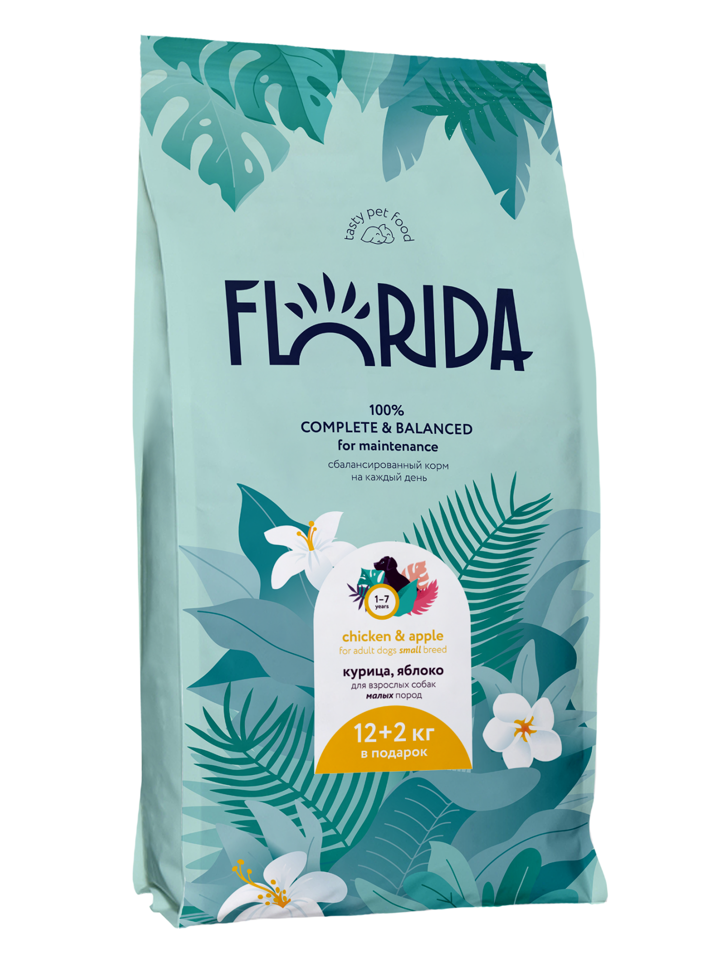 FLORIDA. Сухой корм для мелких собак с курицей 14 кг 4614548466417