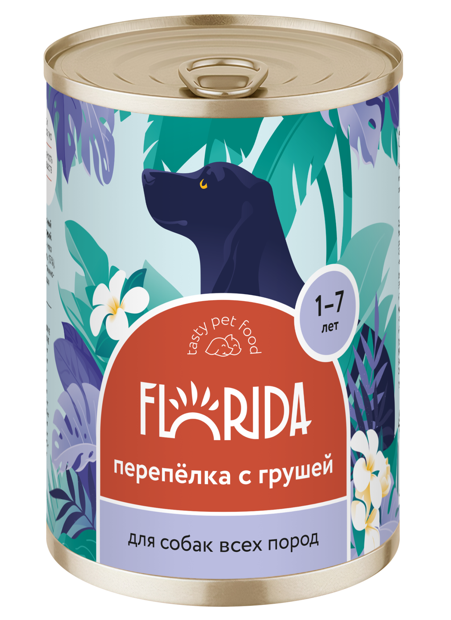 Florida Влажный корм для собак с перепелкой и грушей 400гр-1шт 4640201674028 4601297991055