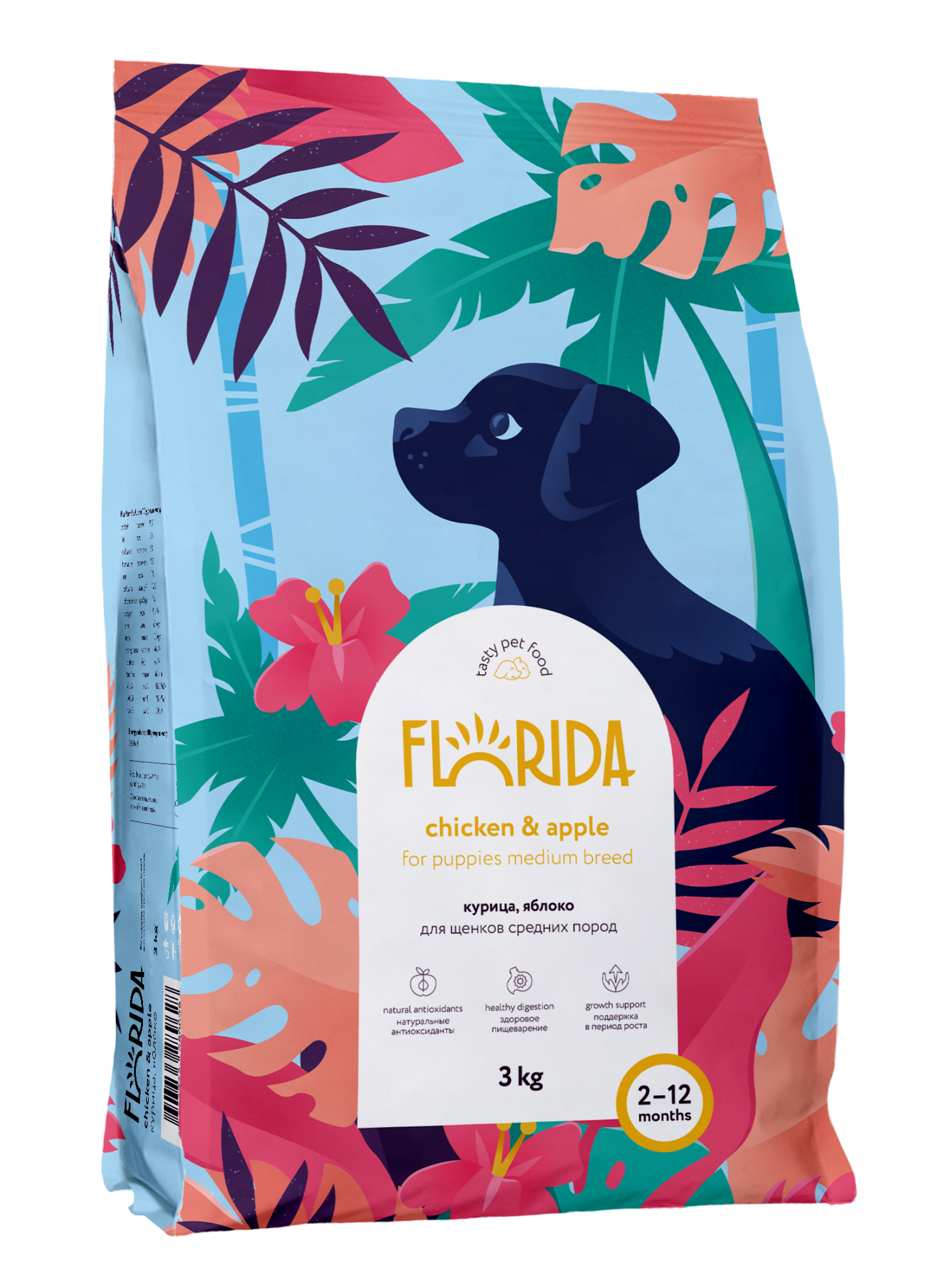 FLORIDA. Сухой корм для средних щенков с курицей 3 кг 4603763289628