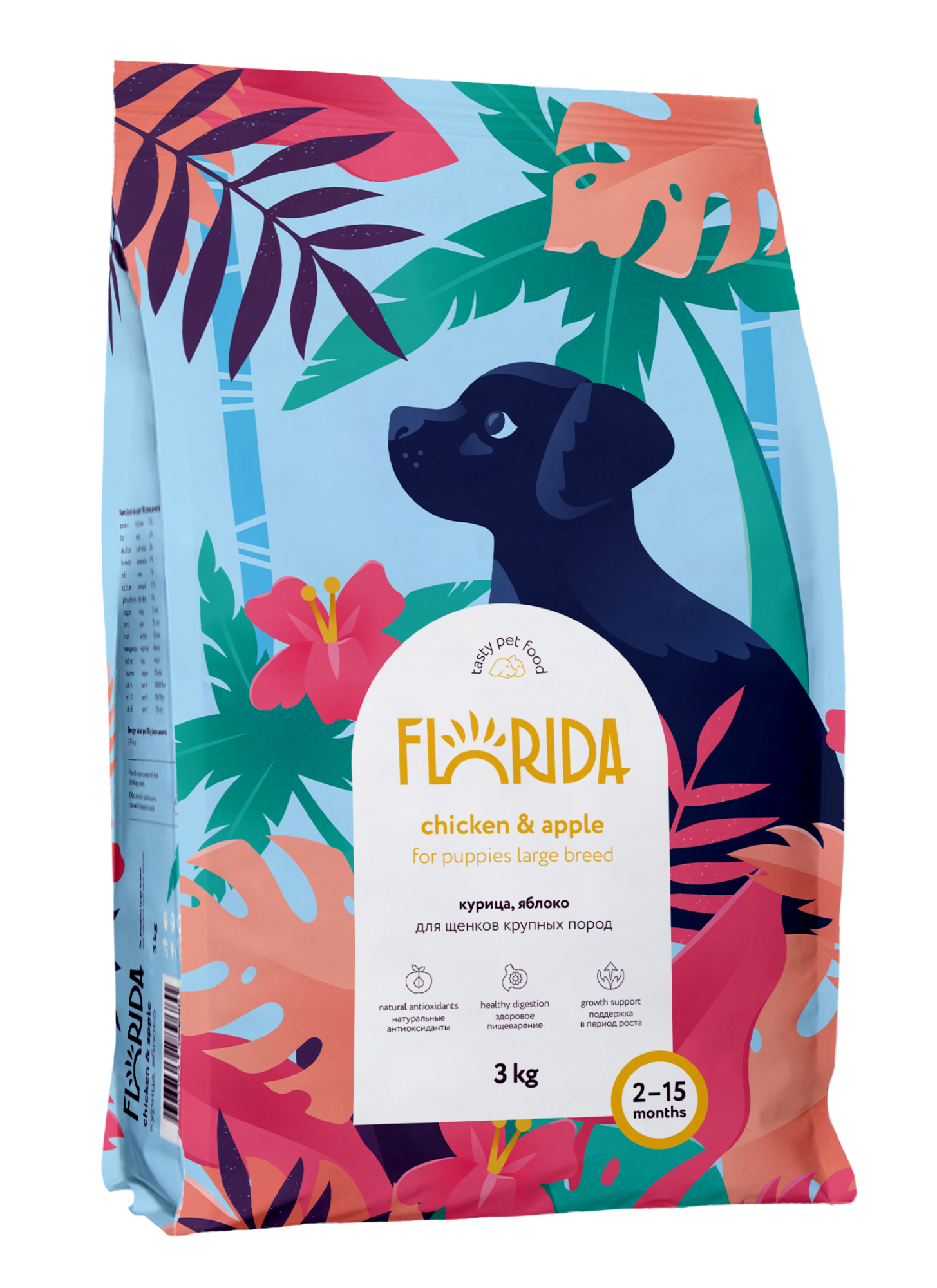 FLORIDA. Сухой корм для крупных щенков с курицей 3 кг 4603763289680