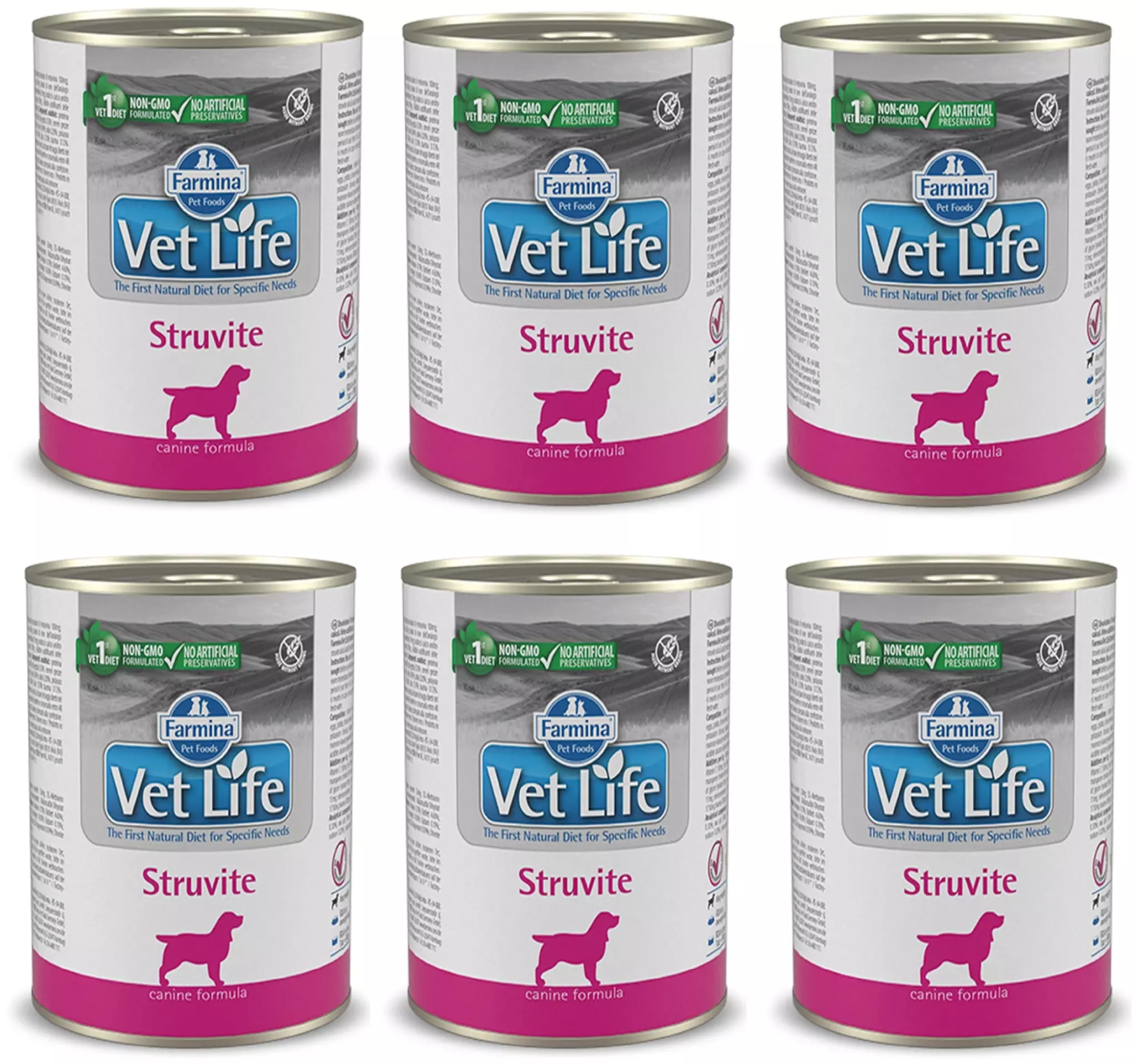 Влажный корм для собак Farmina Vet life Struvite, при мочекаменной болезни, лечебный, ветеринарная диета, 6шт-300гр