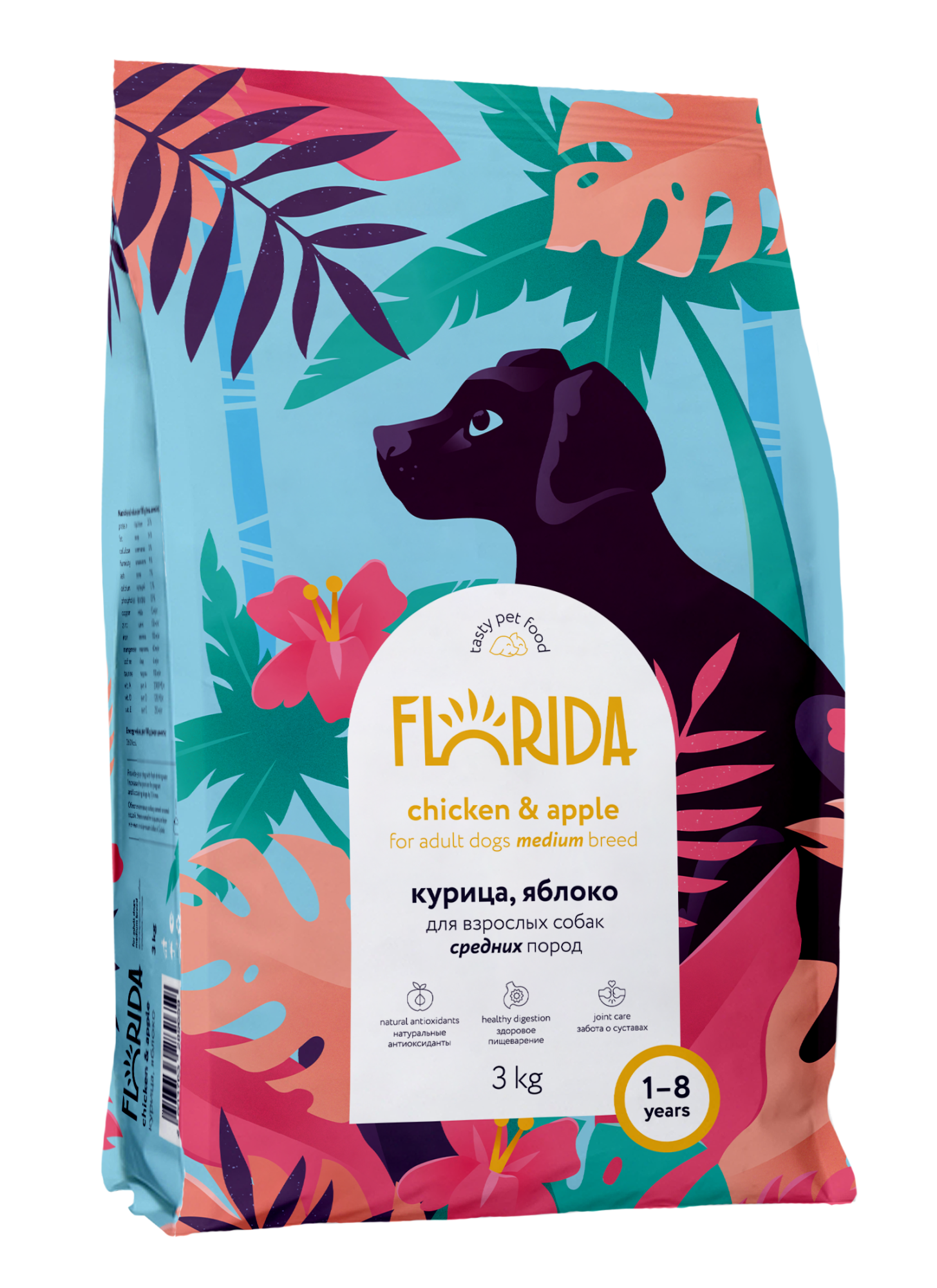 FLORIDA. Сухой корм для средних собак с курицей 3 кг 4603763289659