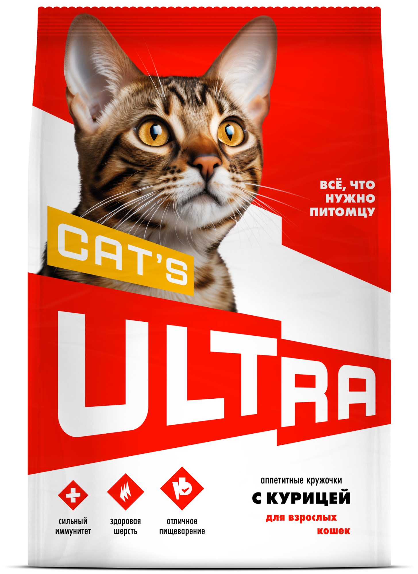 ULTRA Сухой корм для взроcлых кошек с курицей 1,5 кг 4640201672871