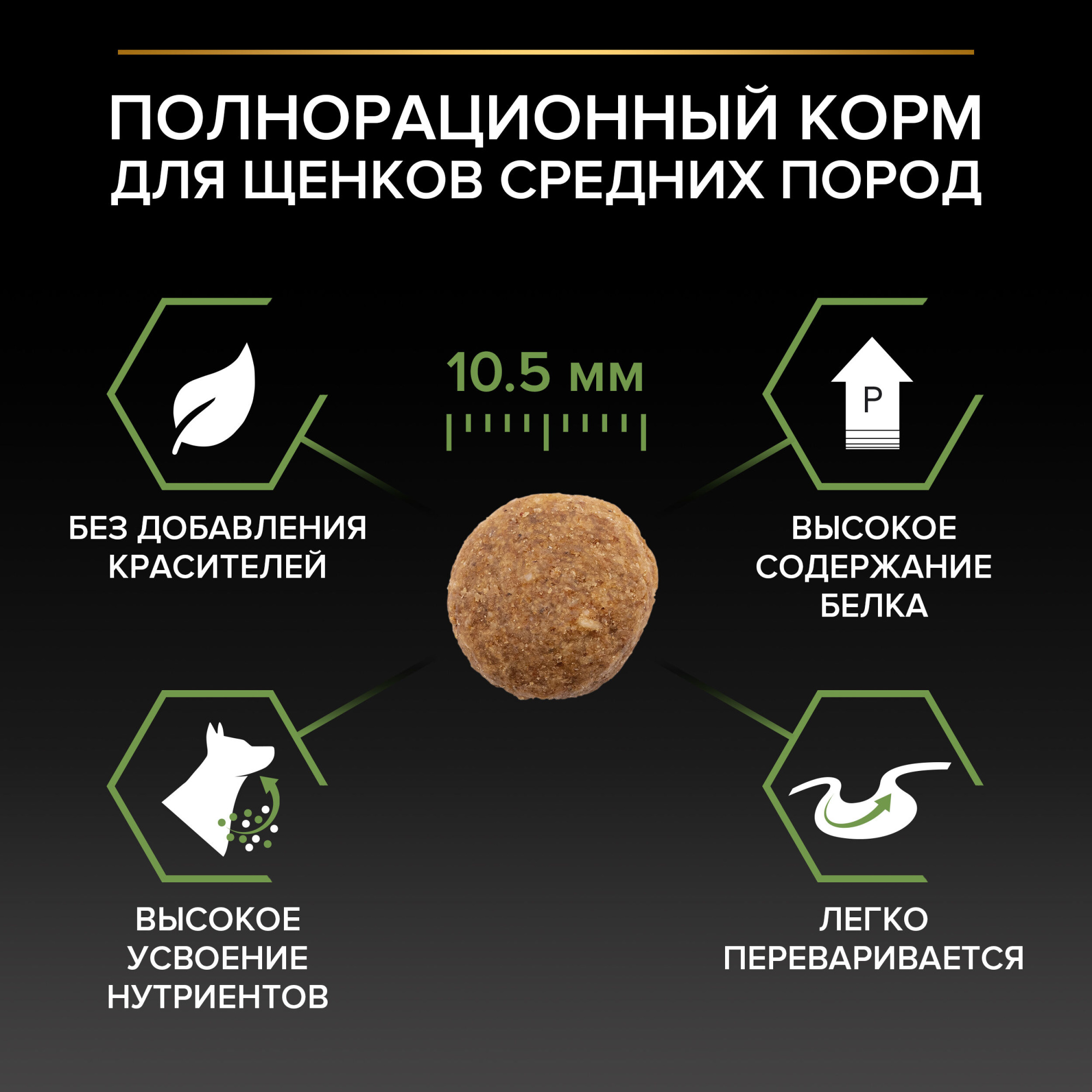Сухой корм для щенков PRO PLAN для средних пород с курицей, 3кг 7613035114869