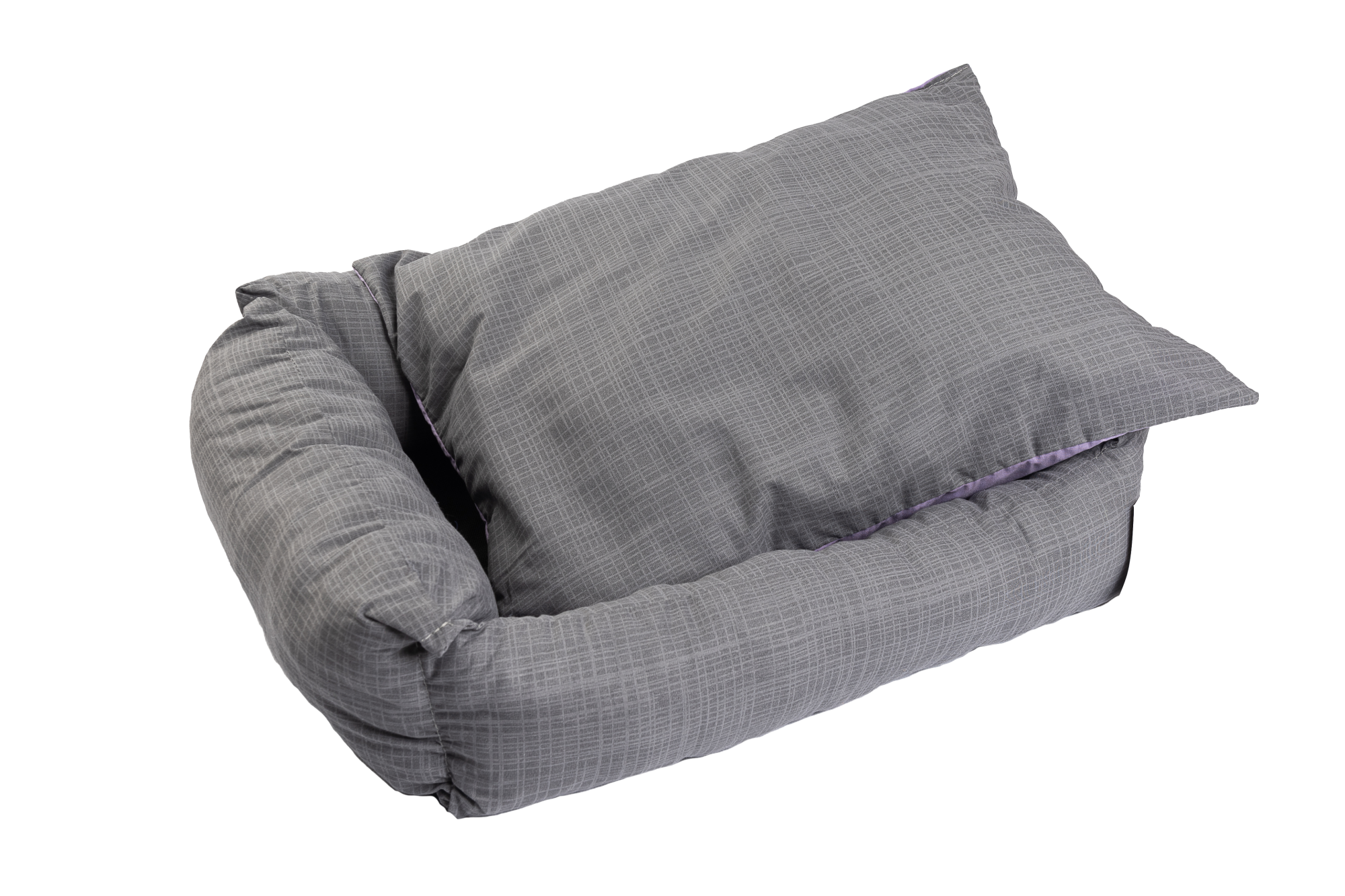 Моськи-Авоськи Лежанка СКАЗКА поплин ЛАВАНДА/СЕРЫЙ M 58х46х16