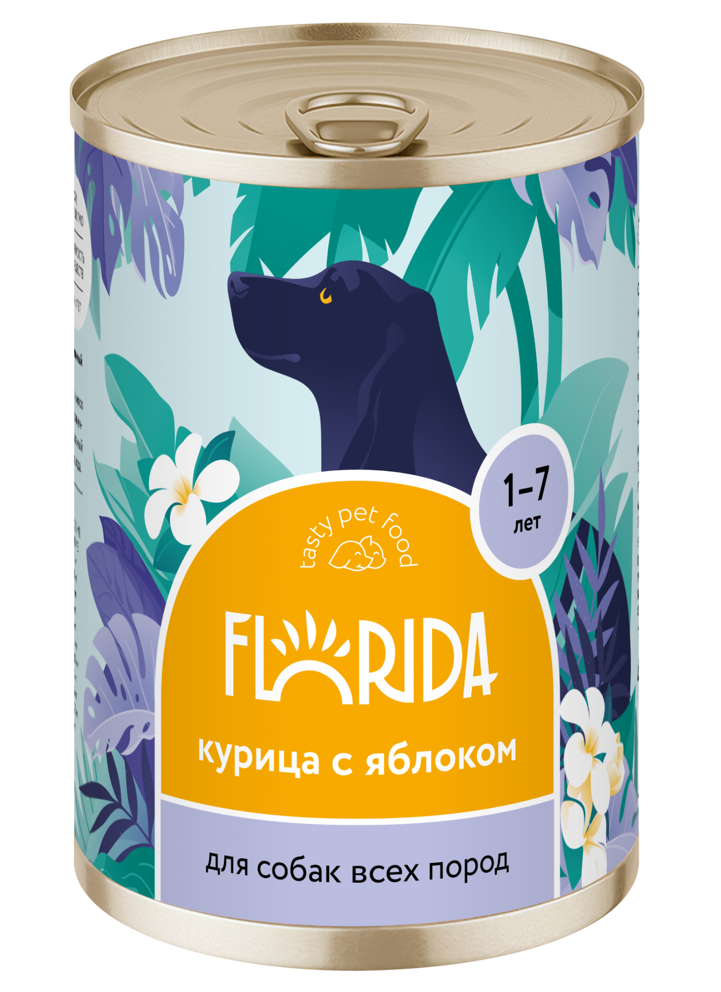 Florida Влажный корм для собак с курицей и яблоком 400гр-6шт