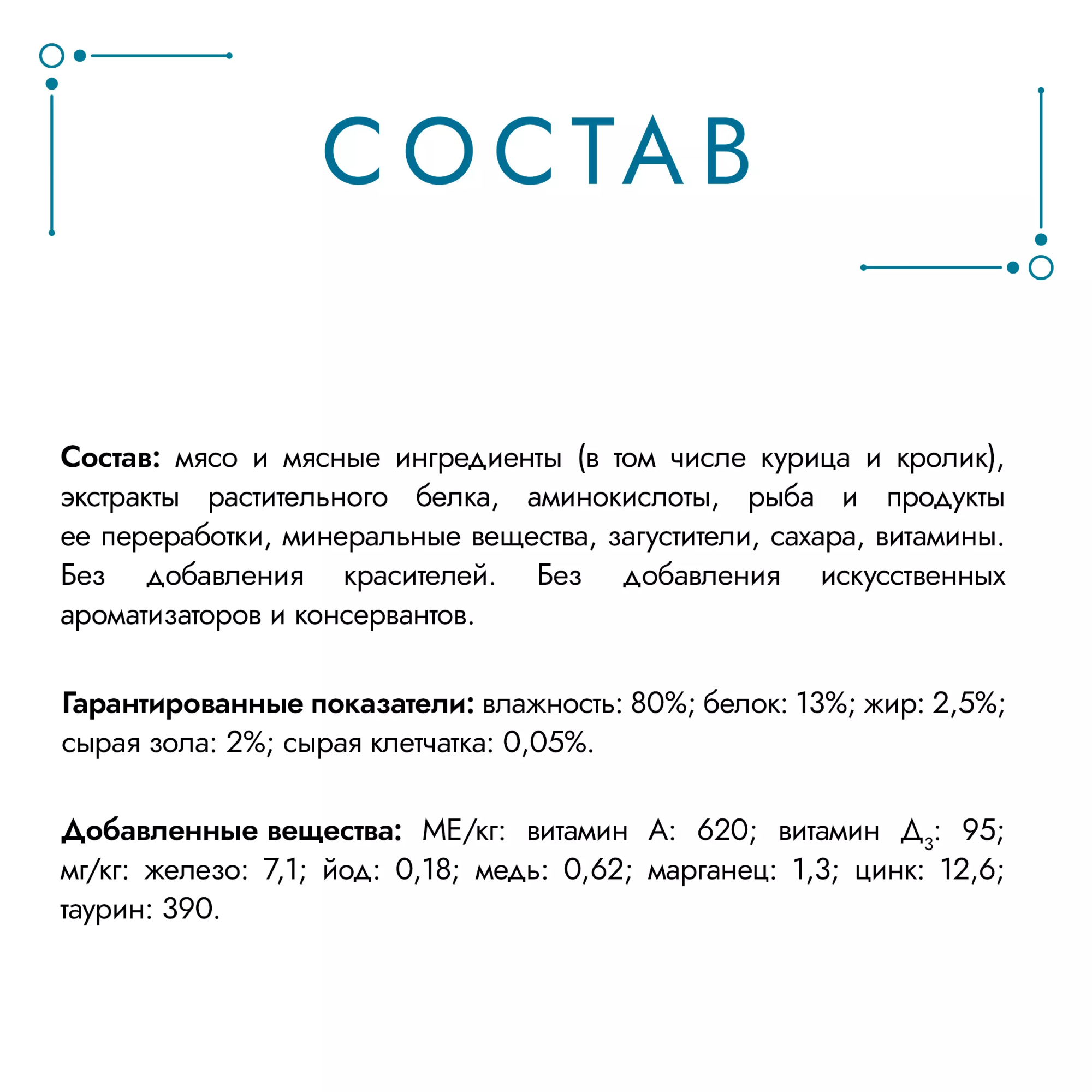 ГУРМЭ Перл Влажный корм для кошек Мясной дуэт, с кроликом и курицей в соусе, 75 гр
